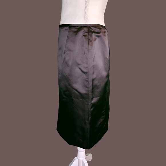 NWT Rafael Cennamo 100% Silk Black Pencil Skirt Size 8 - Picture 8 of 10